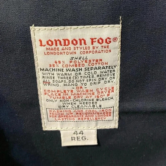 NWOT Vintage London Fog Trench Coat with Removable Insert - Size 44 Regular - Picture 9 of 12